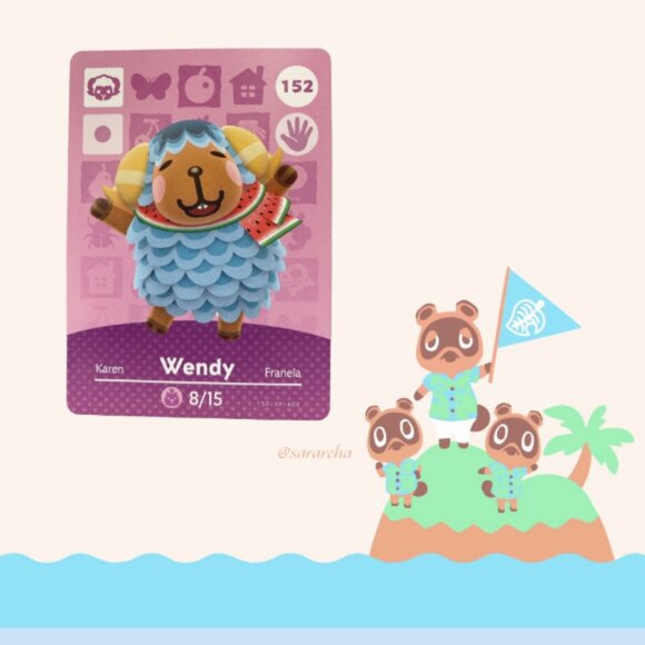 Wendy #152 Animal Crossing Amiibo Card Authentic NEW - Picture 1 of 3